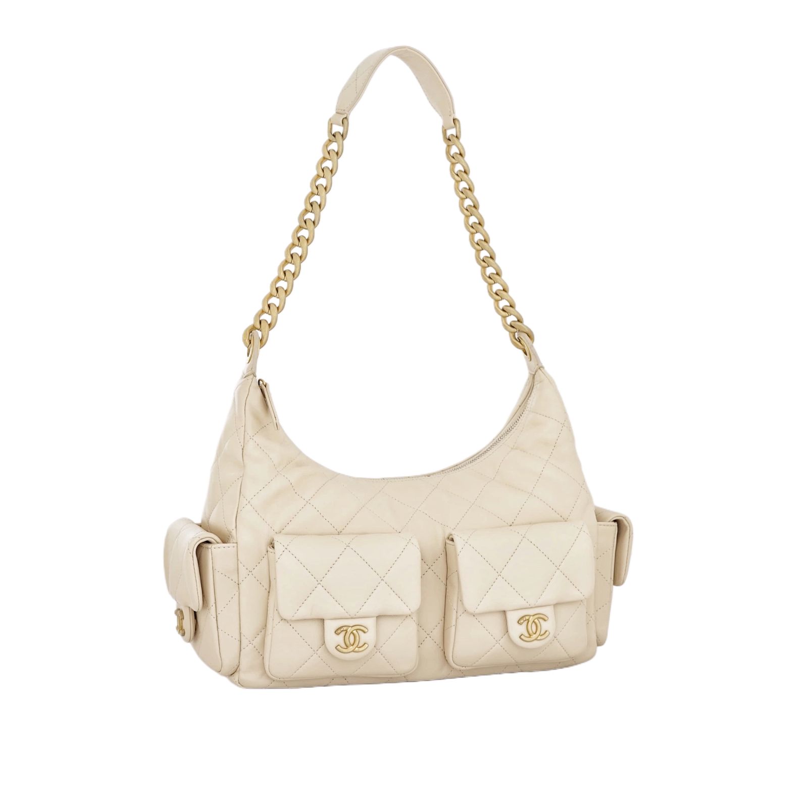 Hobo Maxi Lambskin Beige