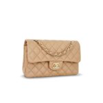 Small Classic Double Flap Lambskin Beige