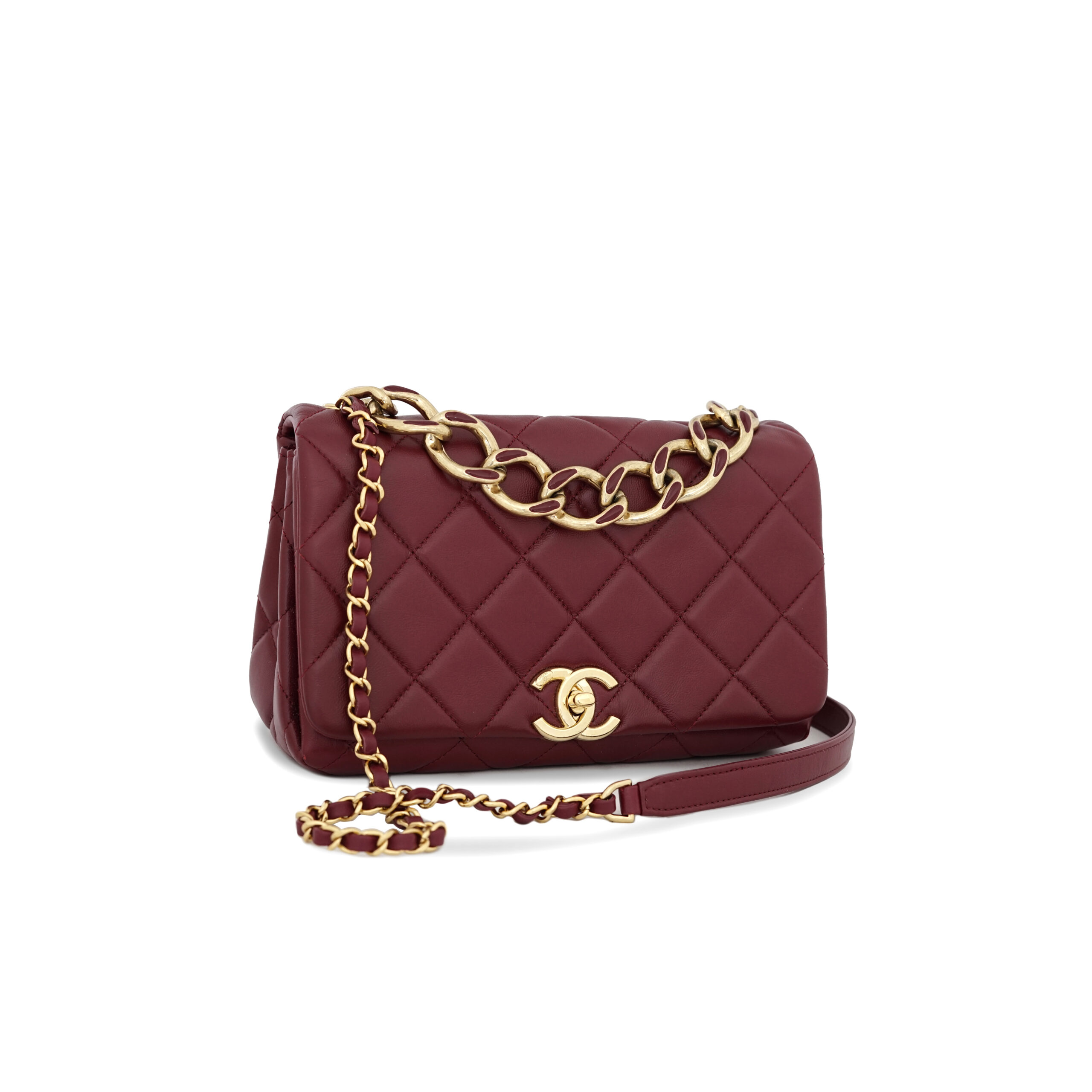 Color Match Flap Burgundy