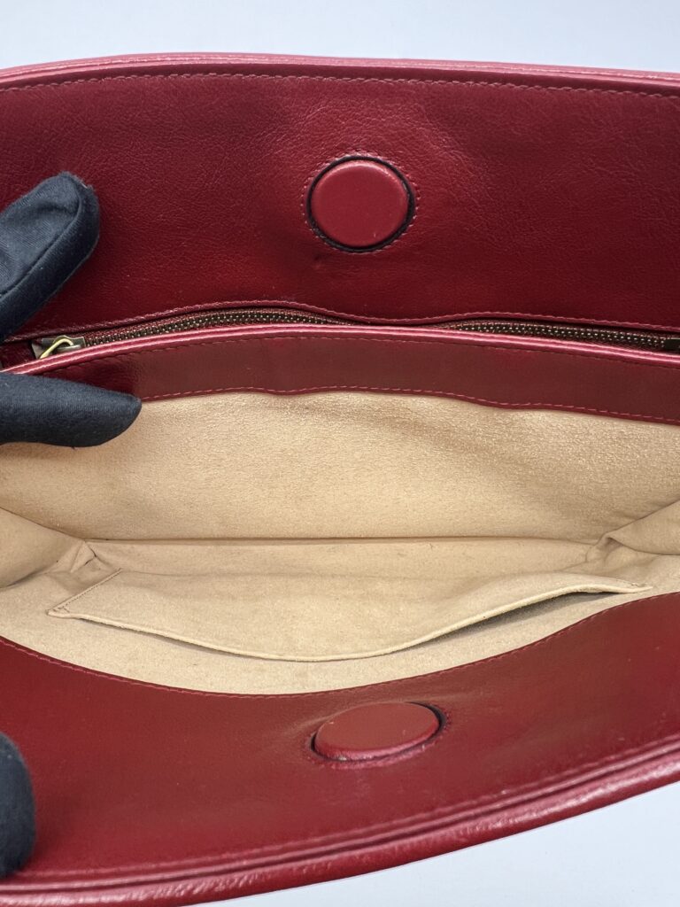 Marmont Slim Shoulder Leather Black Red