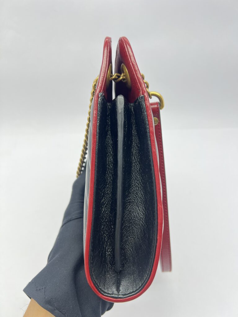 Marmont Slim Shoulder Leather Black Red