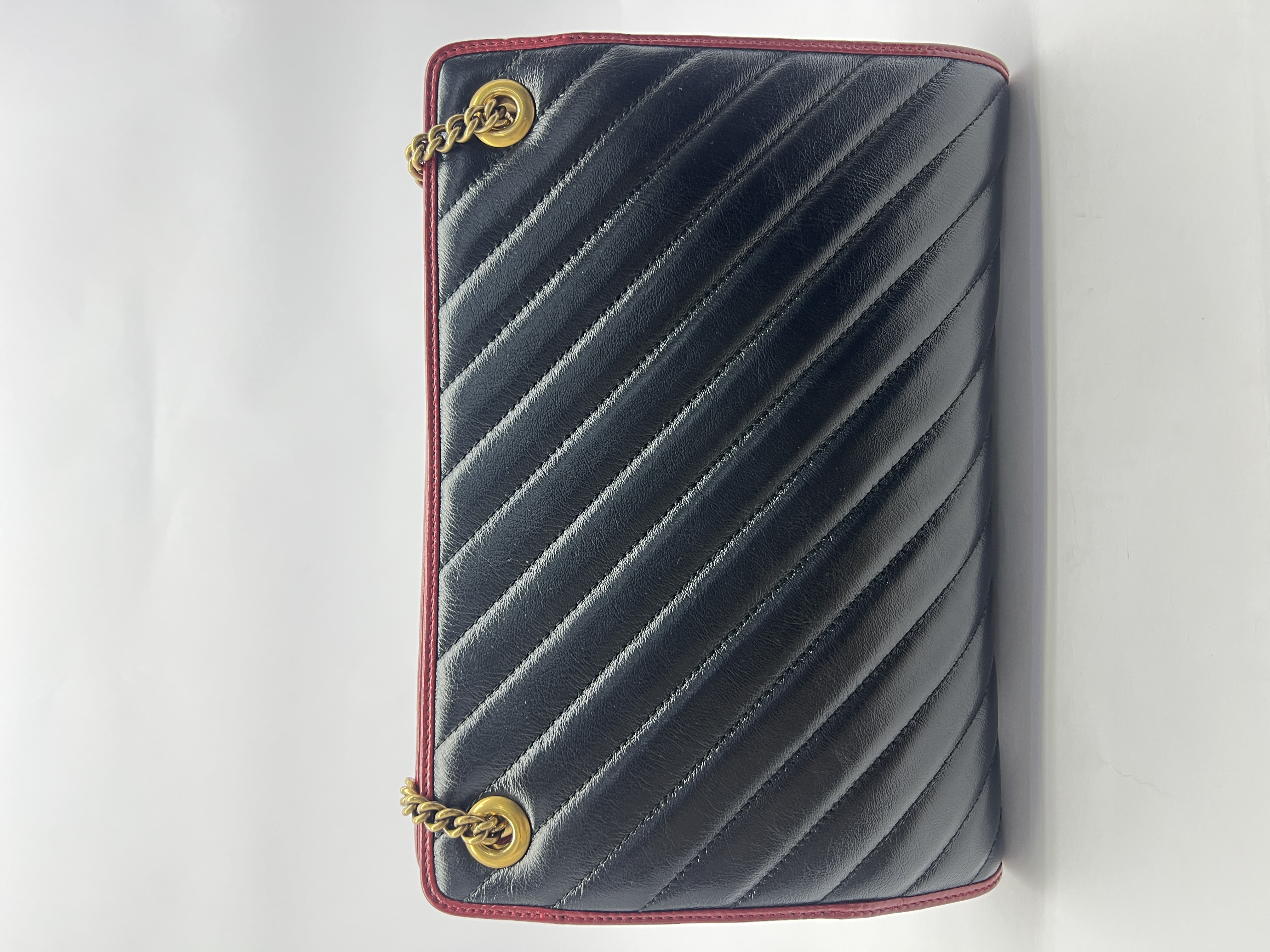 Marmont Slim Shoulder Leather Black Red