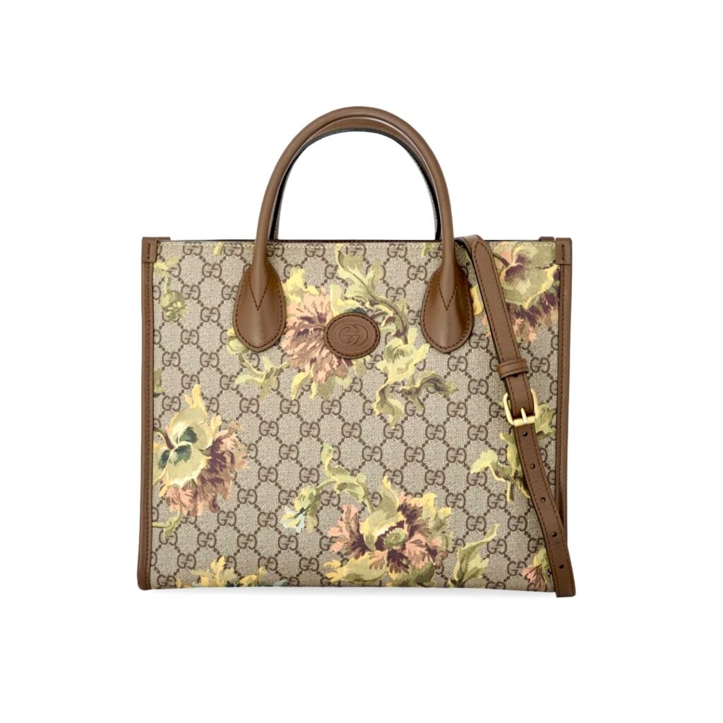 Vertical Tote Supreme Canvas Brown Flora