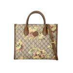 Vertical Tote Supreme Canvas Brown Flora