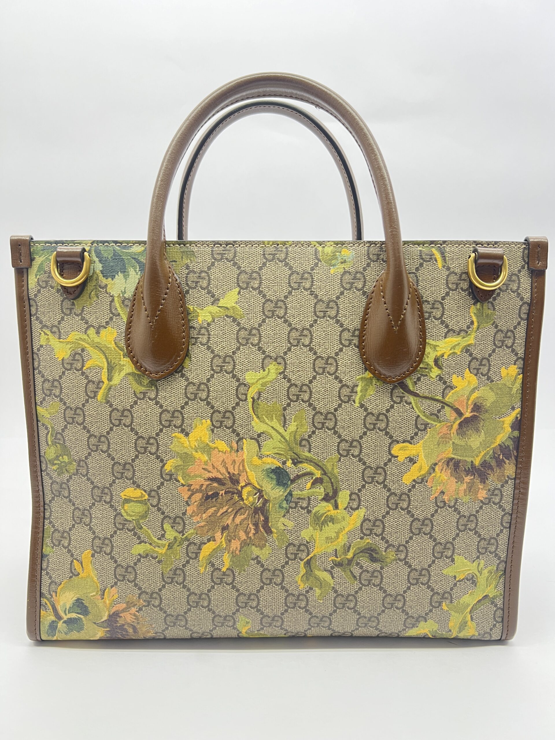 Vertical Tote Supreme Canvas Brown Flora