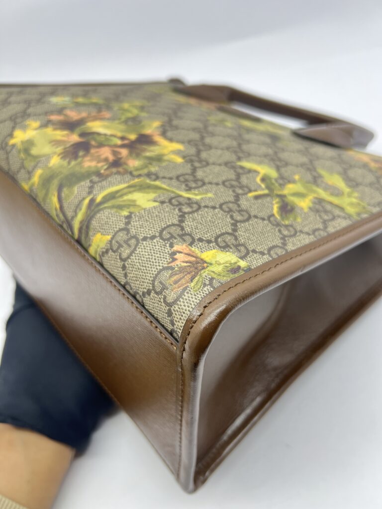 Vertical Tote Supreme Canvas Brown Flora