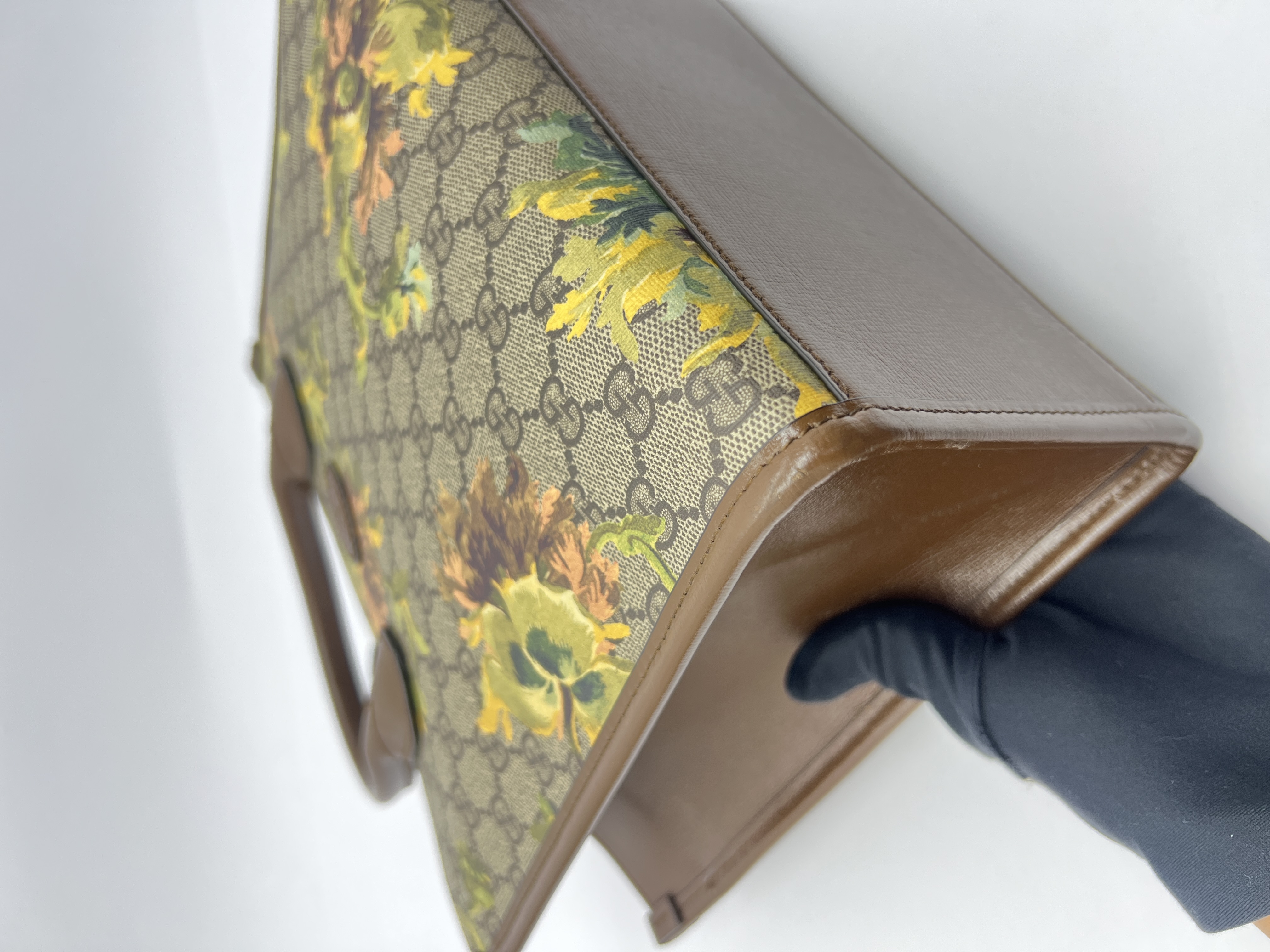 Vertical Tote Supreme Canvas Brown Flora