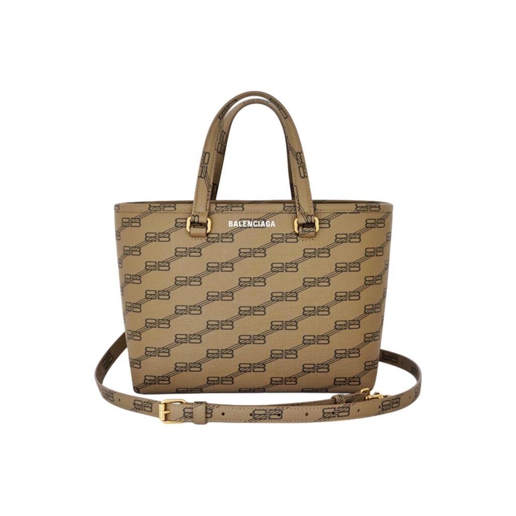 Shopper Tote Signature All‑Over Logo Brown