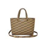 Shopper Tote Signature All‑Over Logo Brown