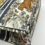 Book Tote Large Embroidery Toile De Jouy Multicolor