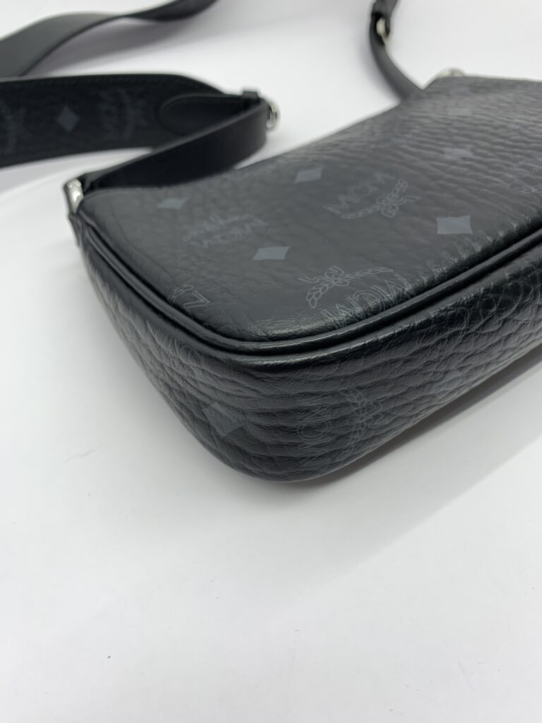 Multipochette Visetos Canvas Black White Cognac