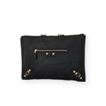 Zip Clutch Black Agneau GHW