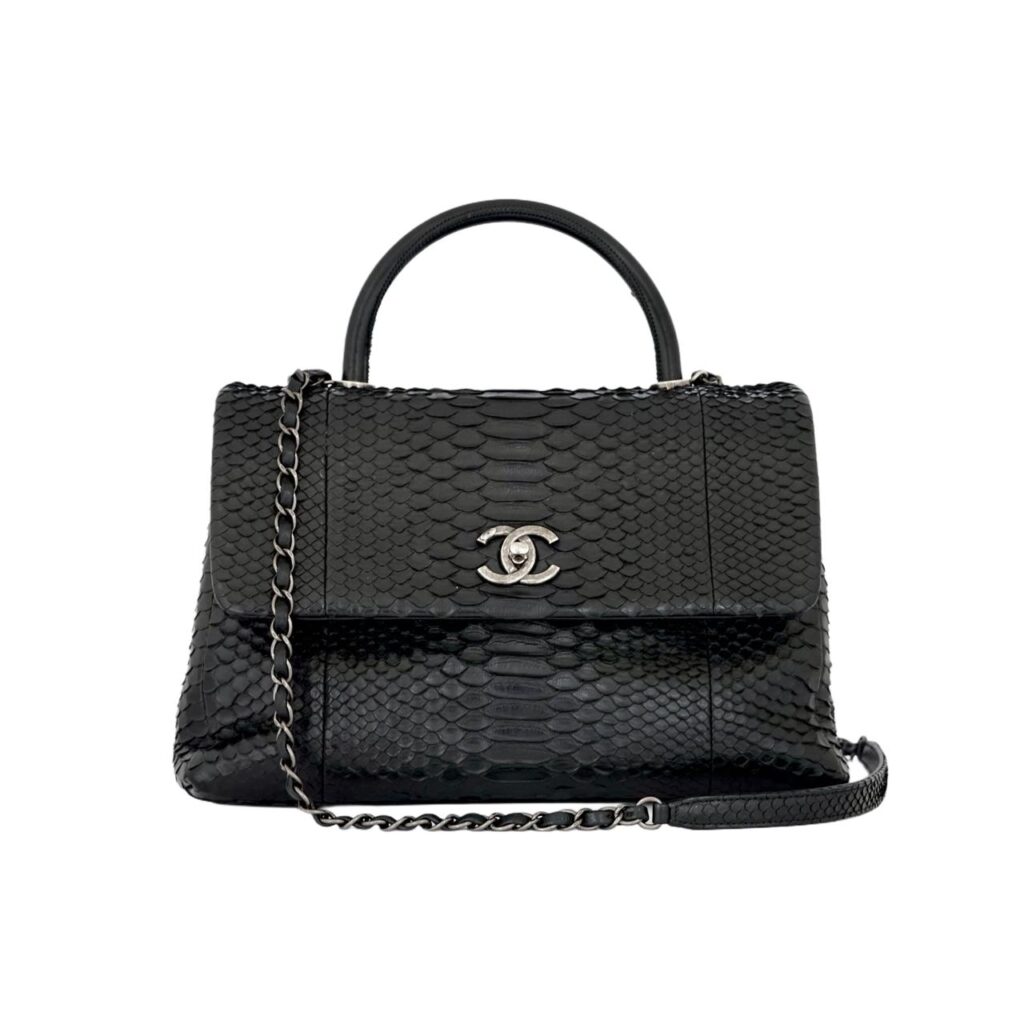 Coco Handle Large Python Black