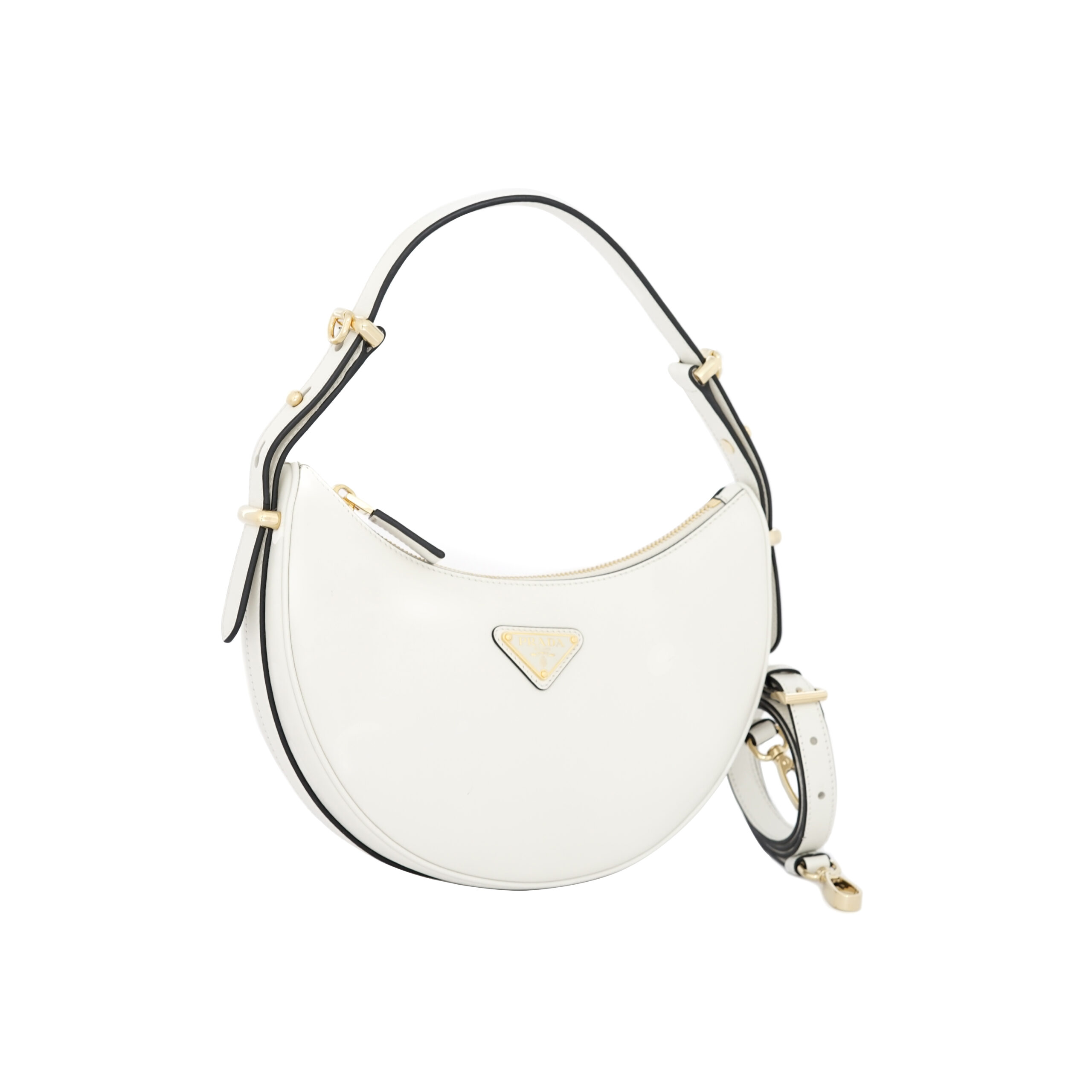 Travrtine Shoulder Bag Bianco Arque Leather