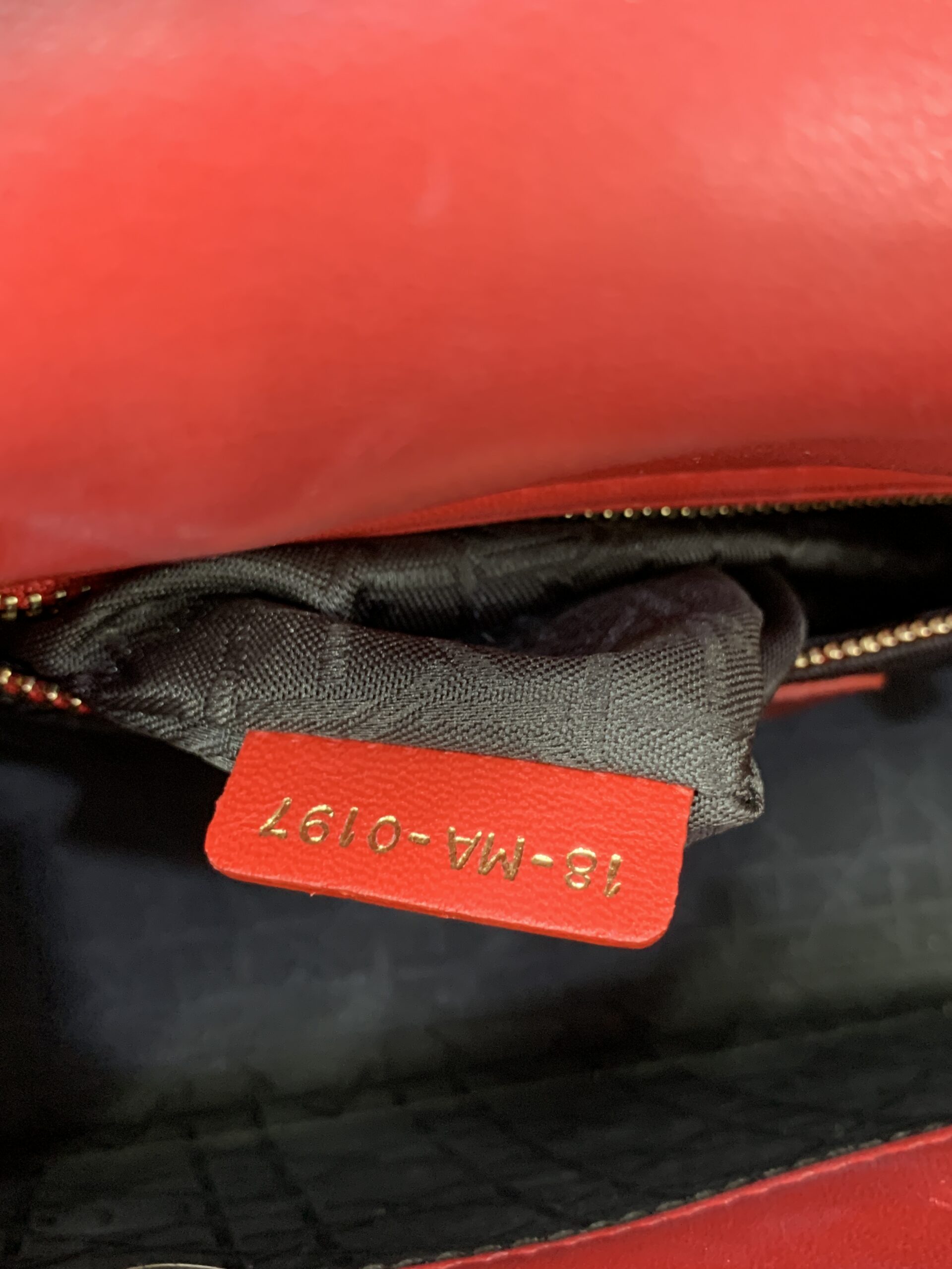 Lady Dior Small Lambskin Red