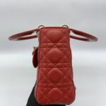 Lady Dior Small Lambskin Red
