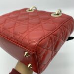 Lady Dior Small Lambskin Red
