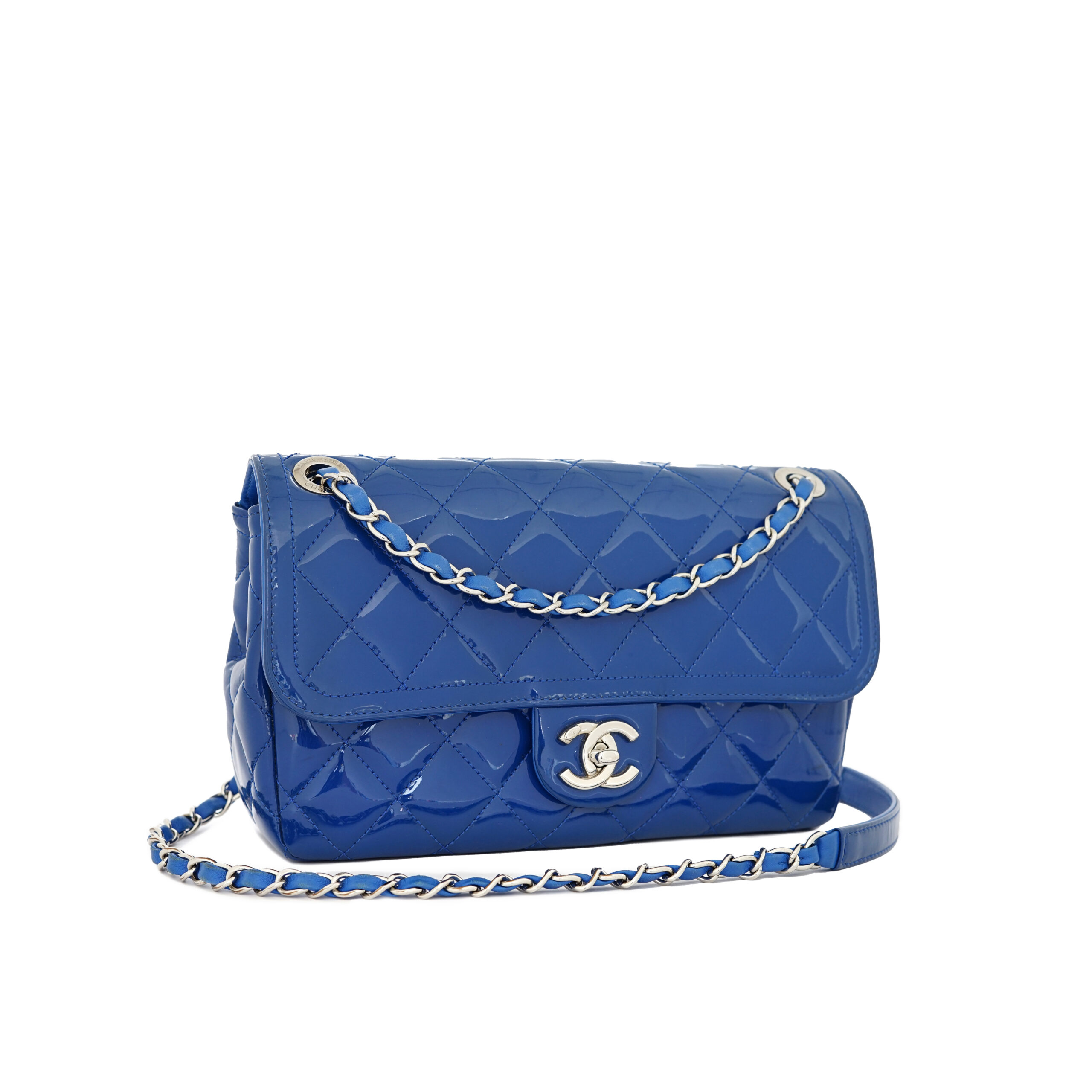 Flap Bag Patent Blue