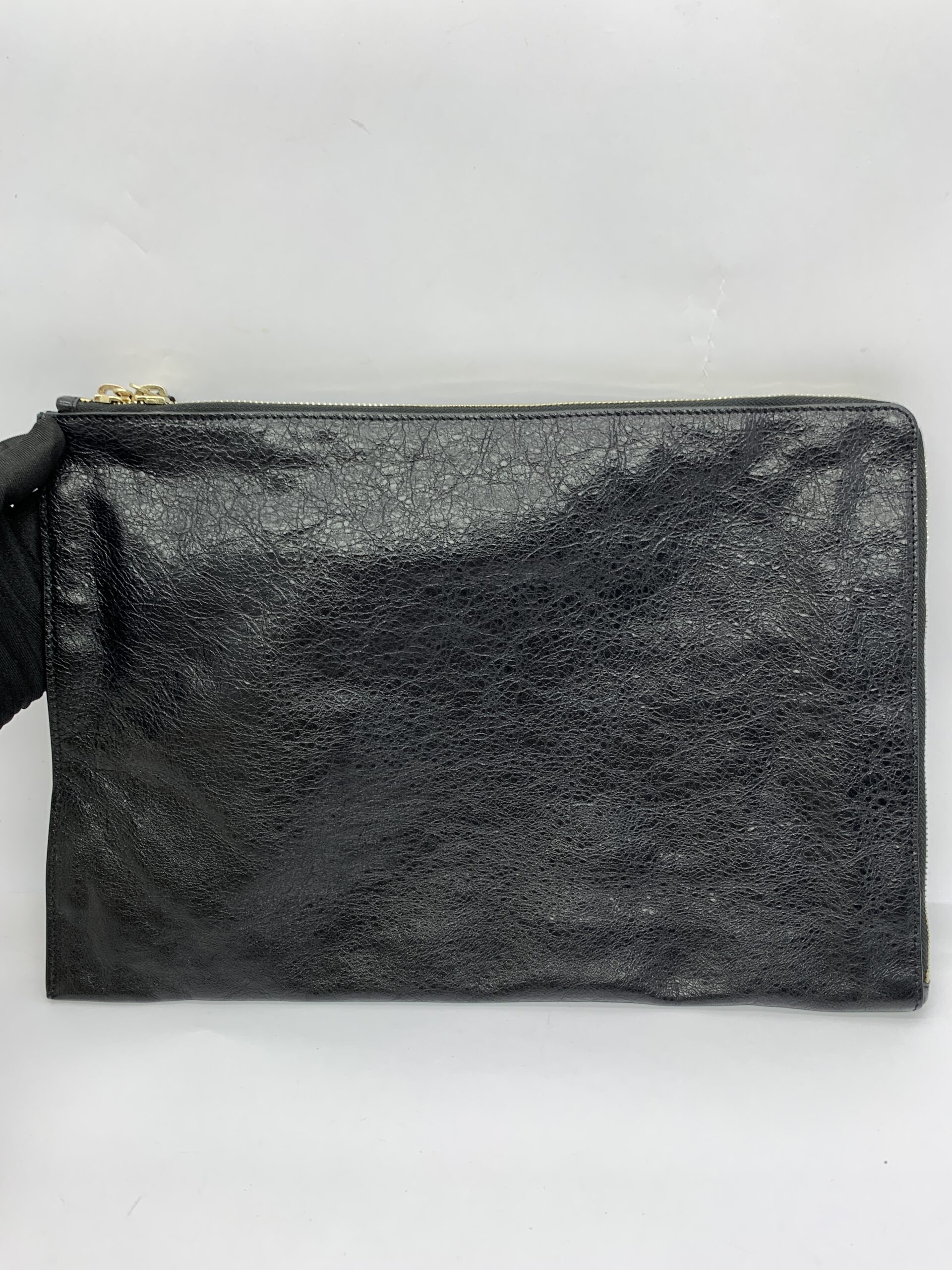 Zip Clutch Black Agneau GHW