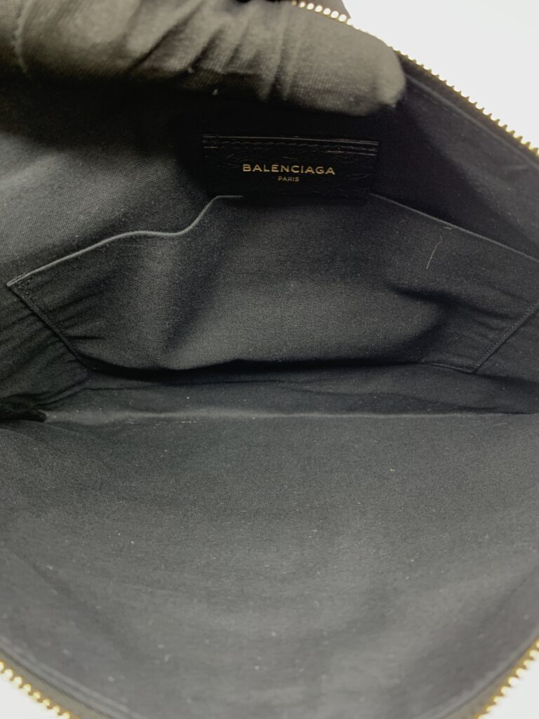 Zip Clutch Black Agneau GHW