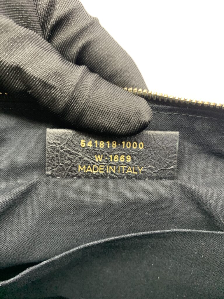 Zip Clutch Black Agneau GHW