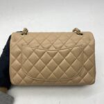 Small Classic Double Flap Lambskin Beige
