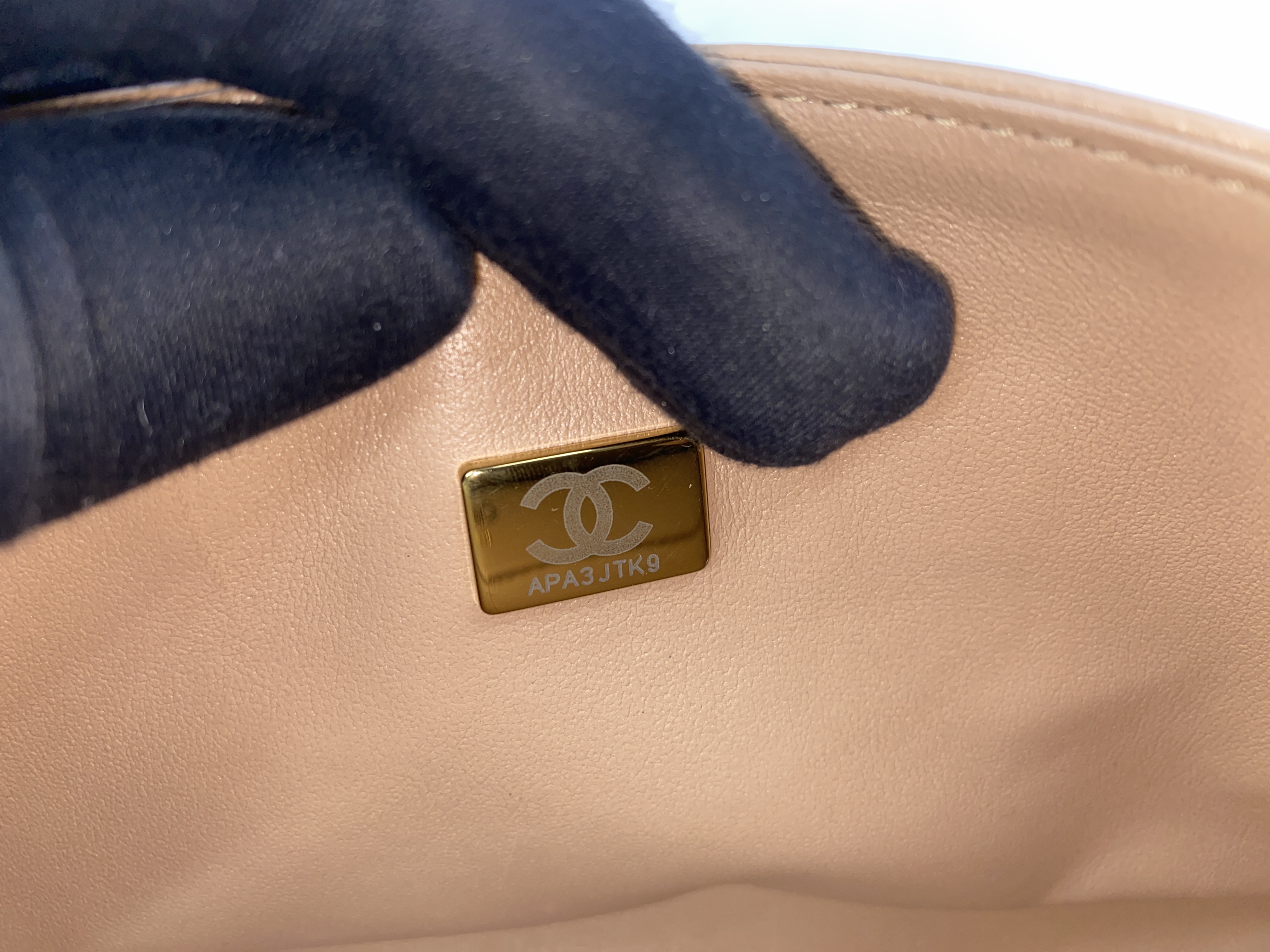 Small Classic Double Flap Lambskin Beige