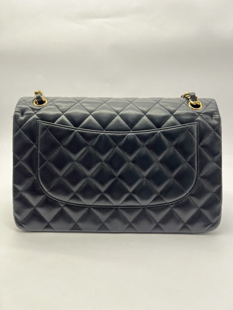 Classic Jumbo D-Flap Lambskin Black