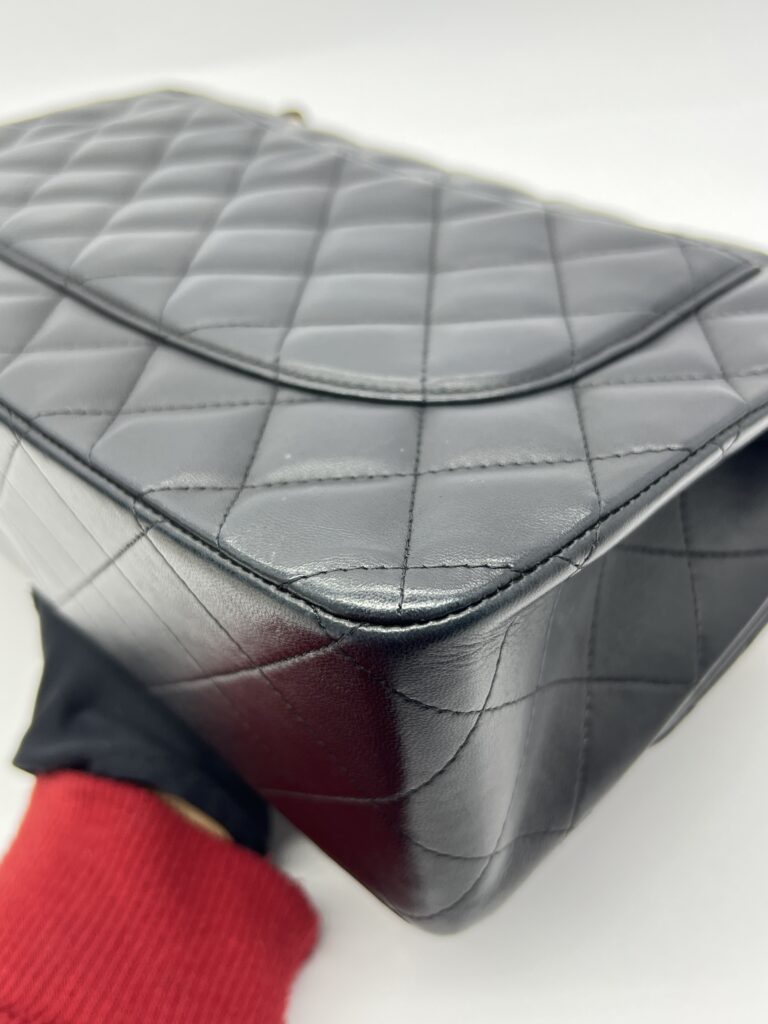 Classic Jumbo D-Flap Lambskin Black