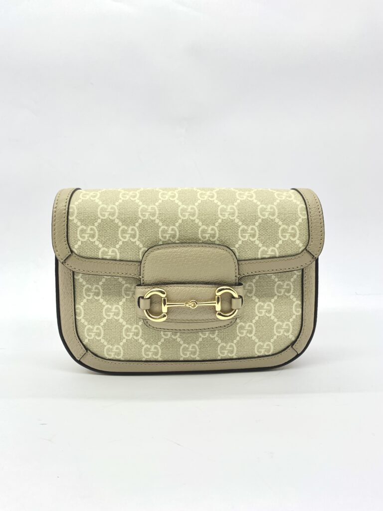 Horsebit 1955 Mini GG Supreme Beige And White