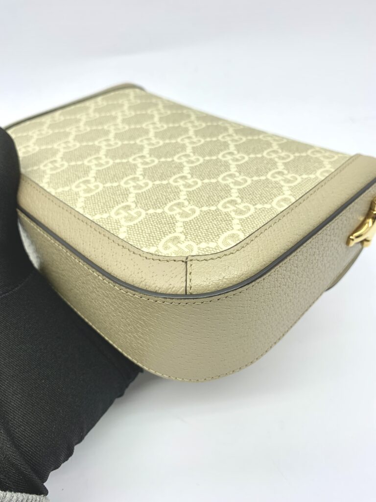 Horsebit 1955 Mini GG Supreme Beige And White