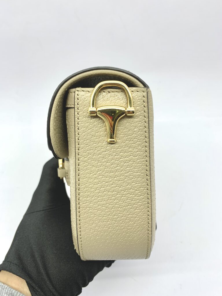 Horsebit 1955 Mini GG Supreme Beige And White