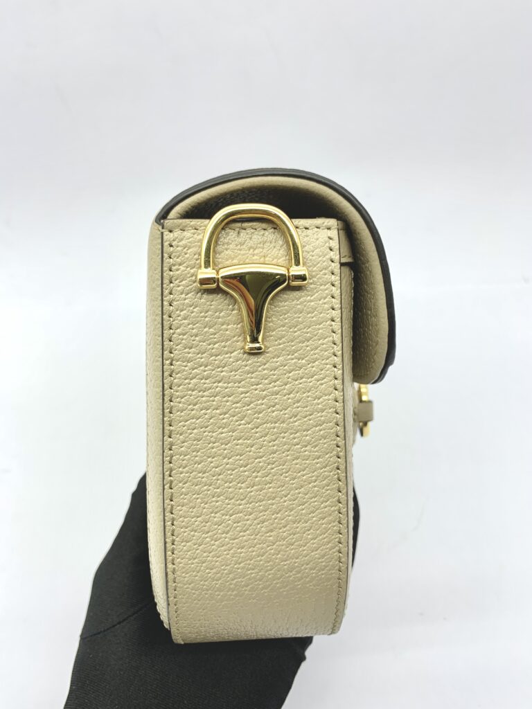 Horsebit 1955 Mini GG Supreme Beige And White