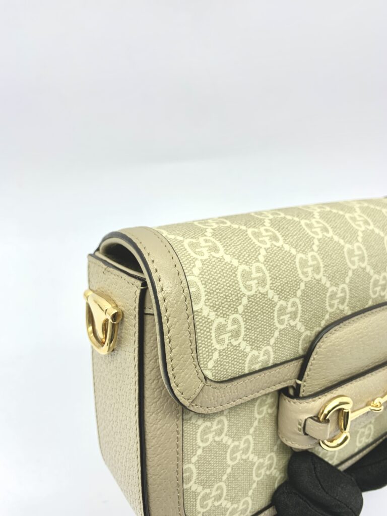 Horsebit 1955 Mini GG Supreme Beige And White