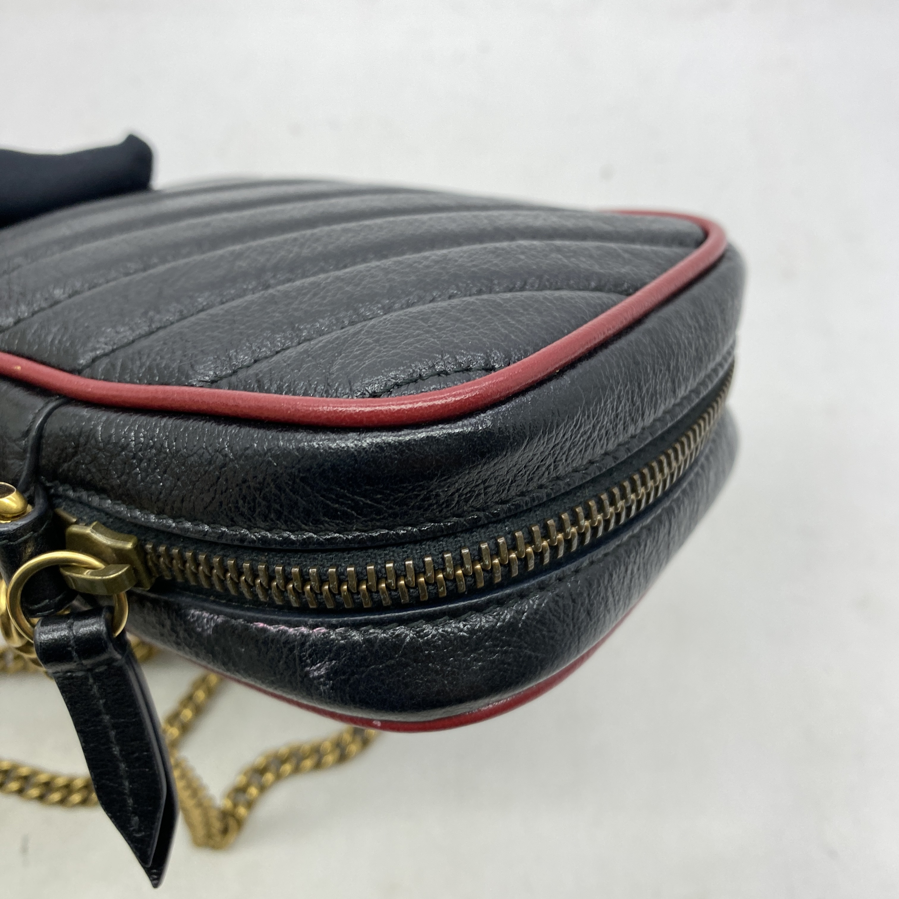 GG Marmont Torchon Phone Bag Black/Red GHW