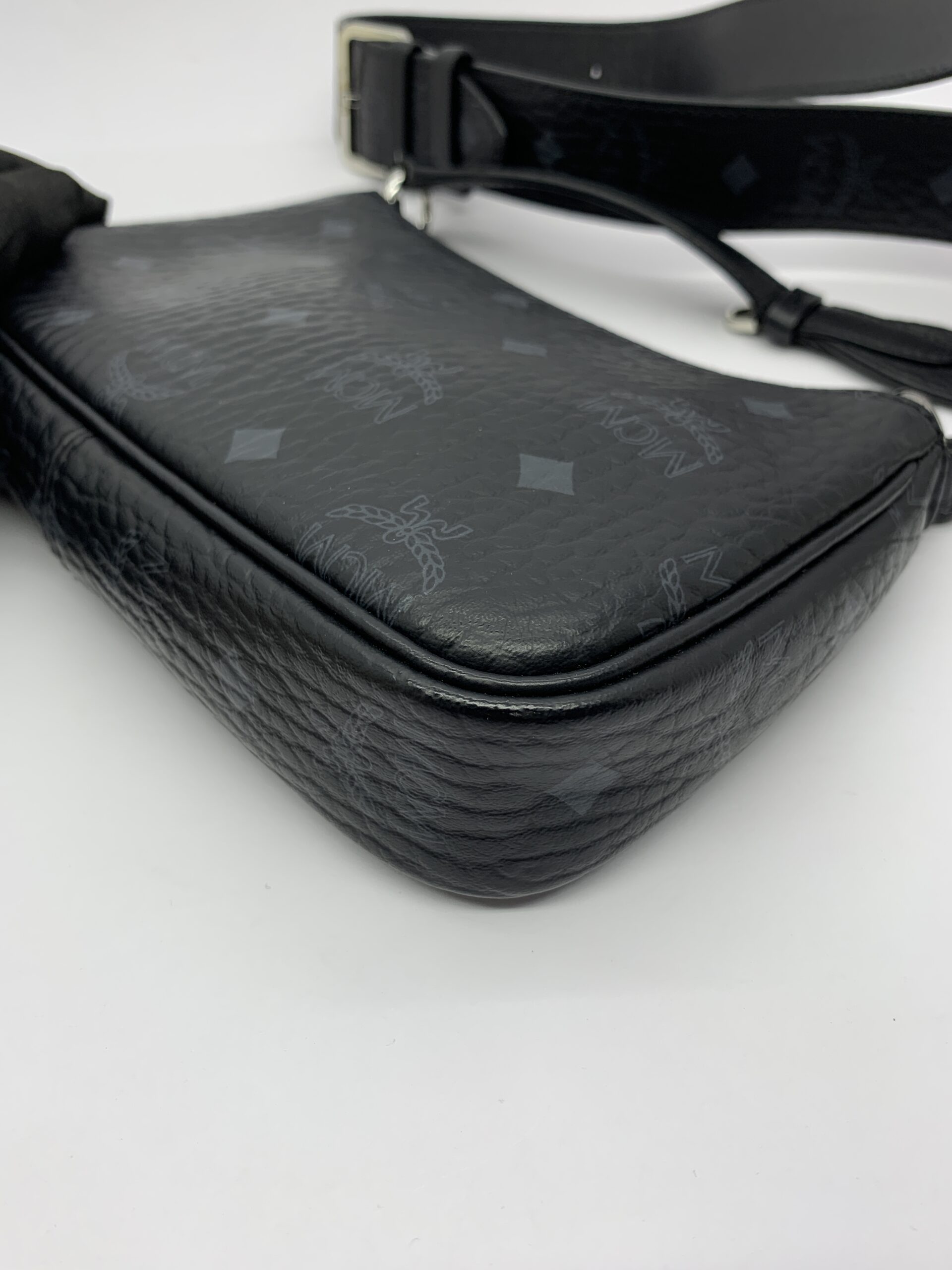 Multipochette Visetos Canvas Black White Cognac