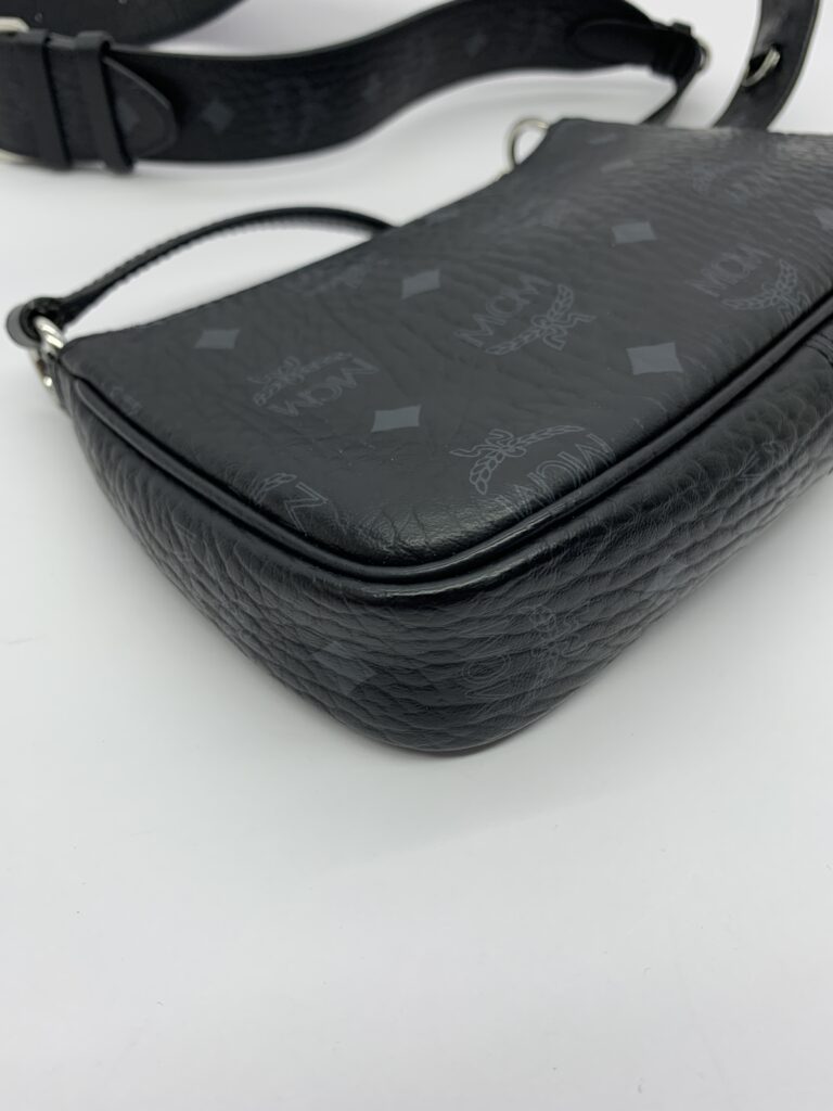 Multipochette Visetos Canvas Black White Cognac
