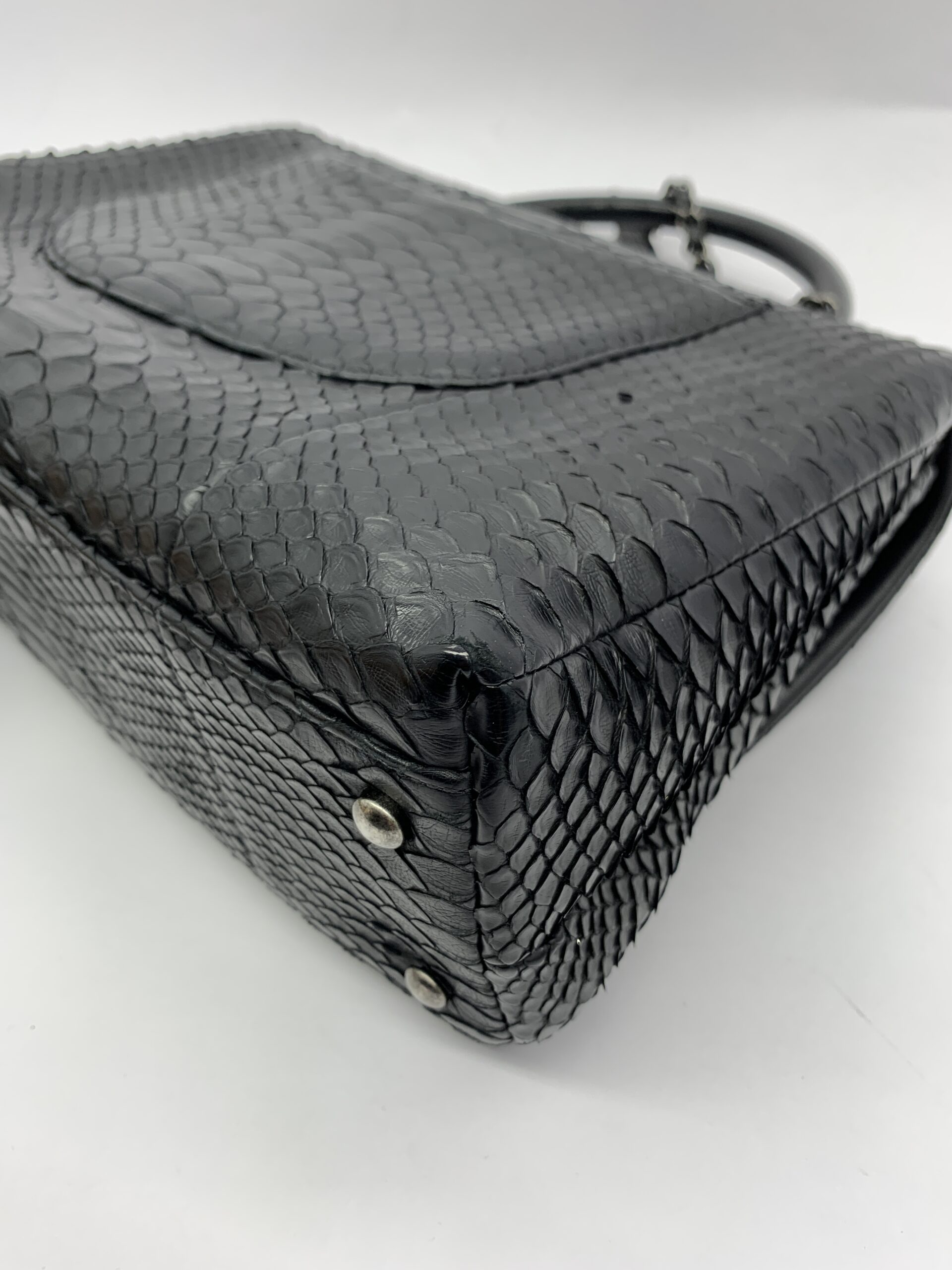 Coco Handle Large Python Black