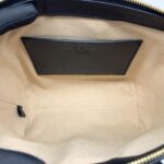 Small Ophidia Web Handle Leather Black