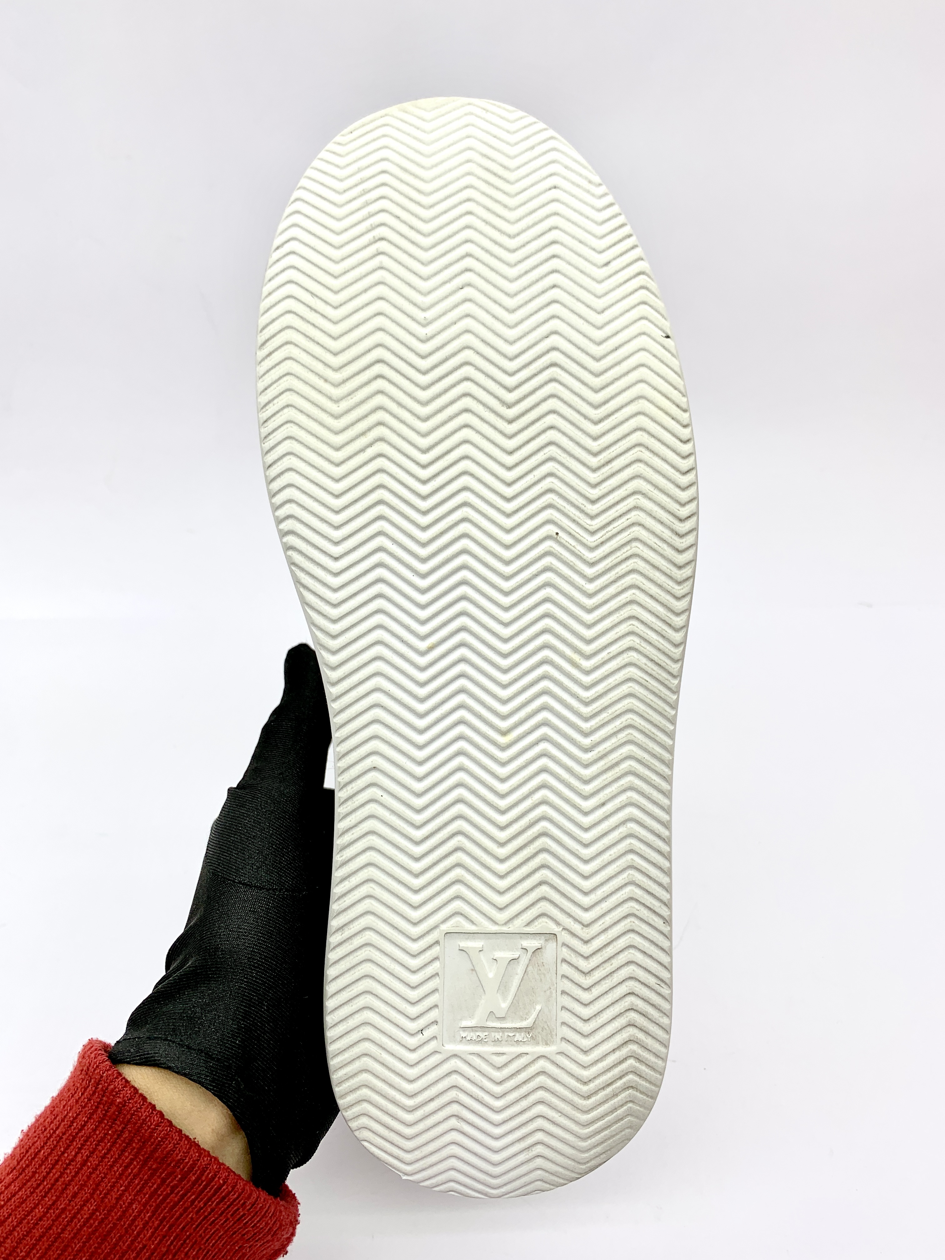 Beverly Hills Sneaker Grained Calf Monogram White