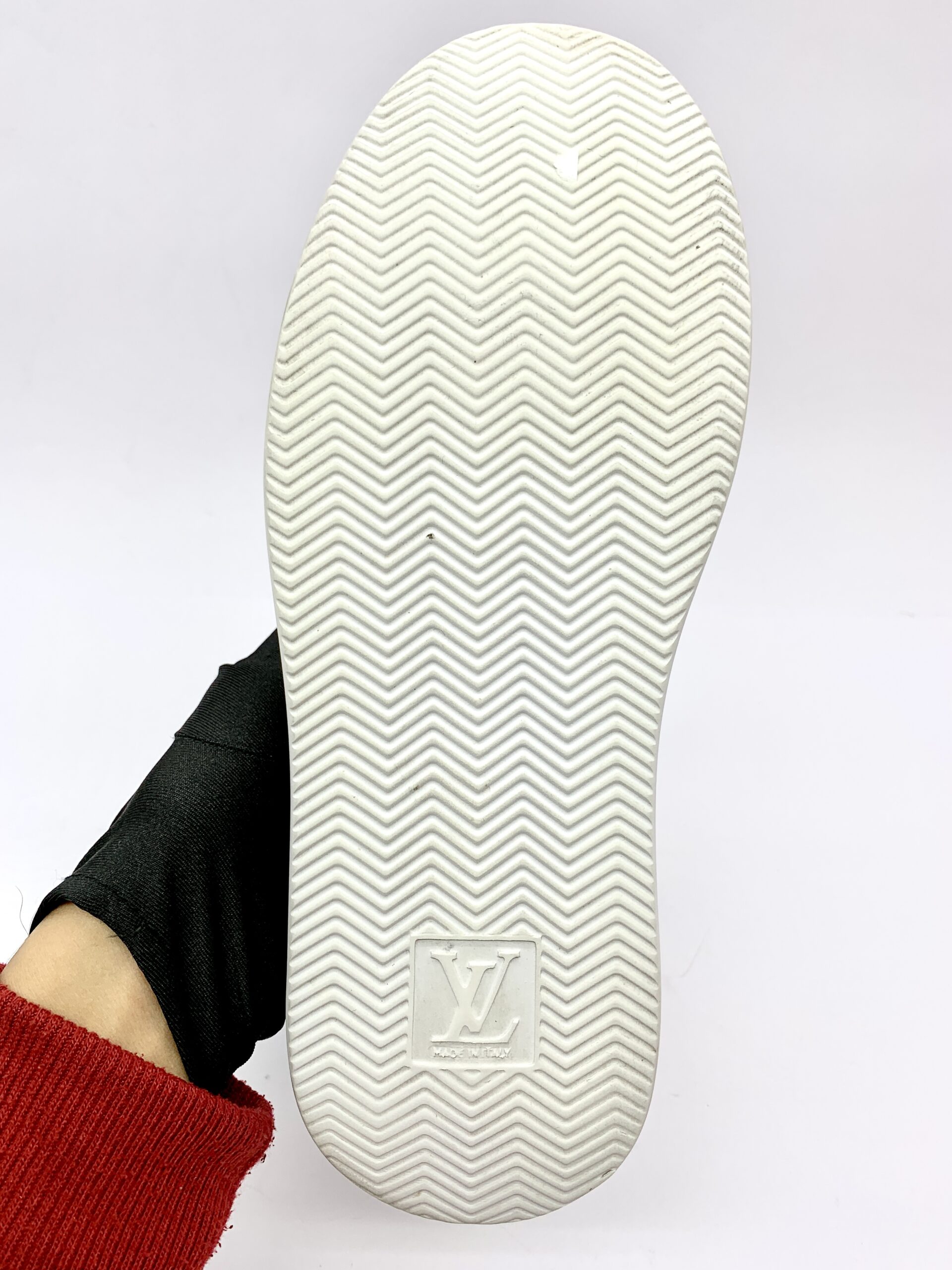 Beverly Hills Sneaker Grained Calf Monogram White