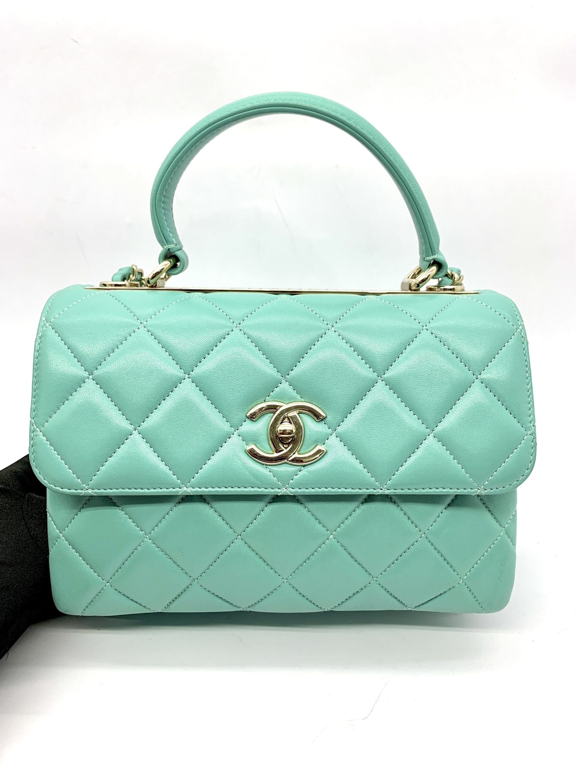 Trendy CC Lambskin Green