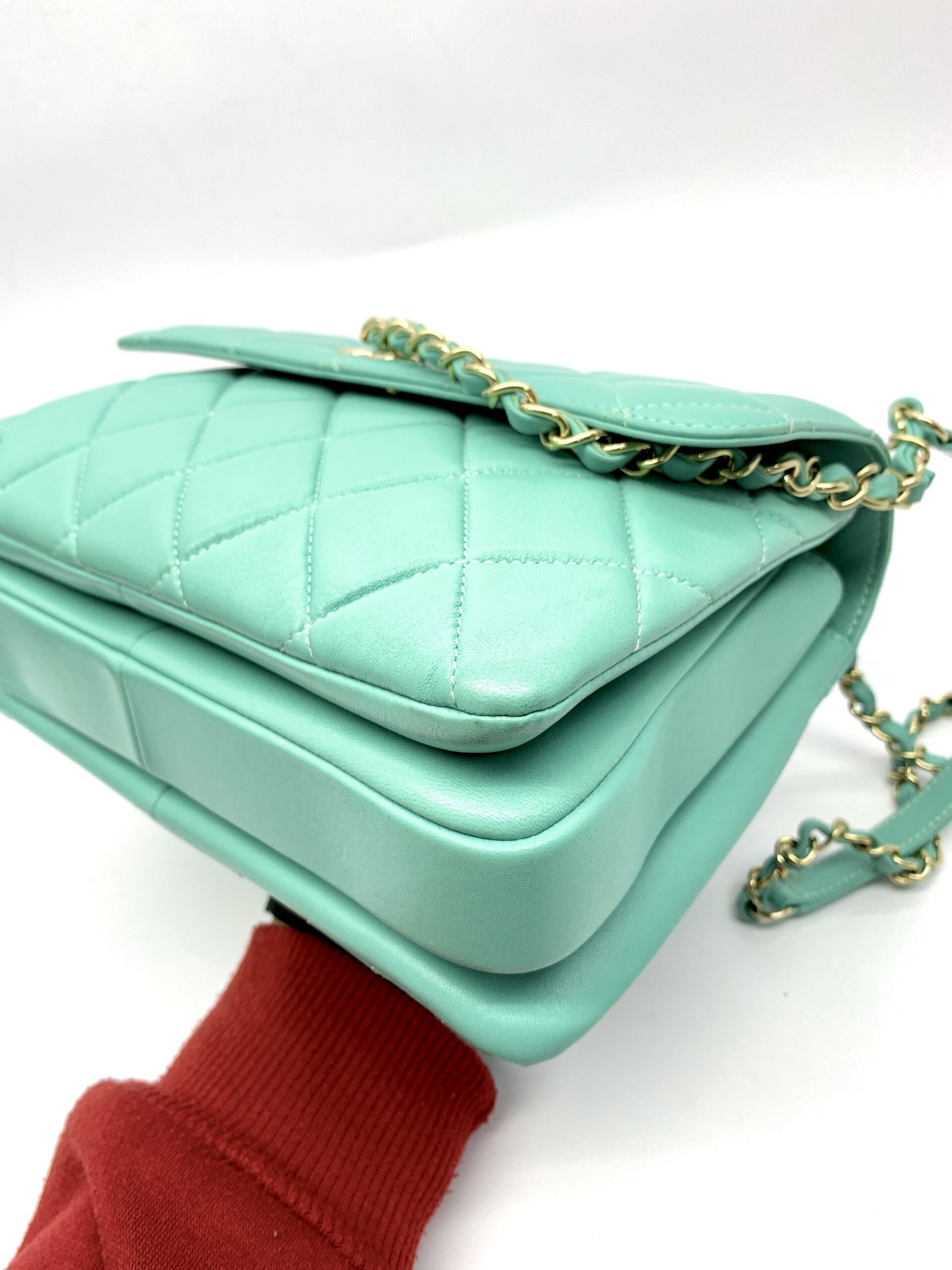 Trendy CC Lambskin Green