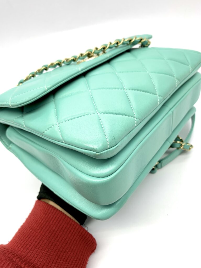 Trendy CC Lambskin Green