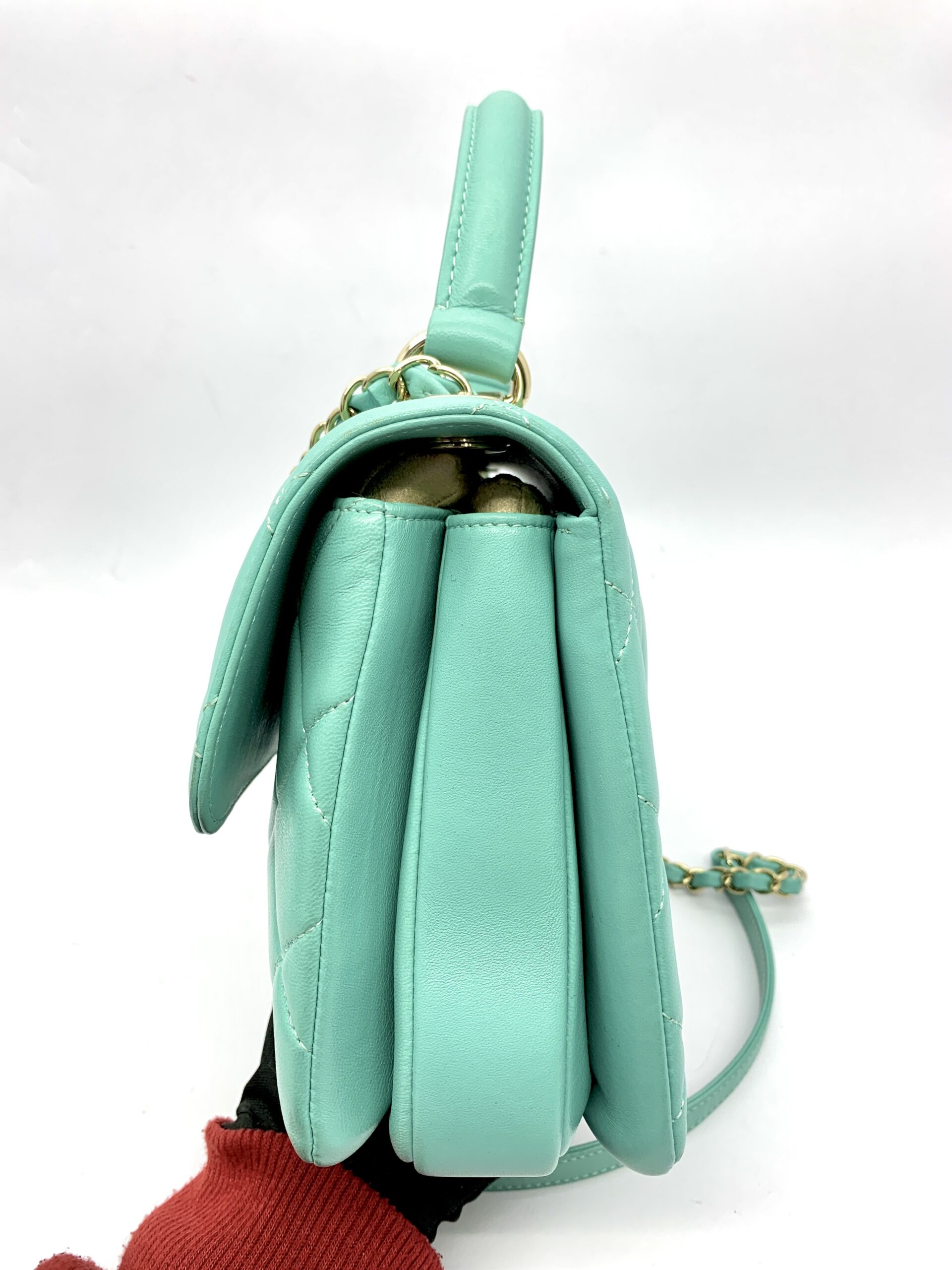 Trendy CC Lambskin Green