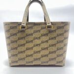 Shopper Tote Signature All‑Over Logo Brown