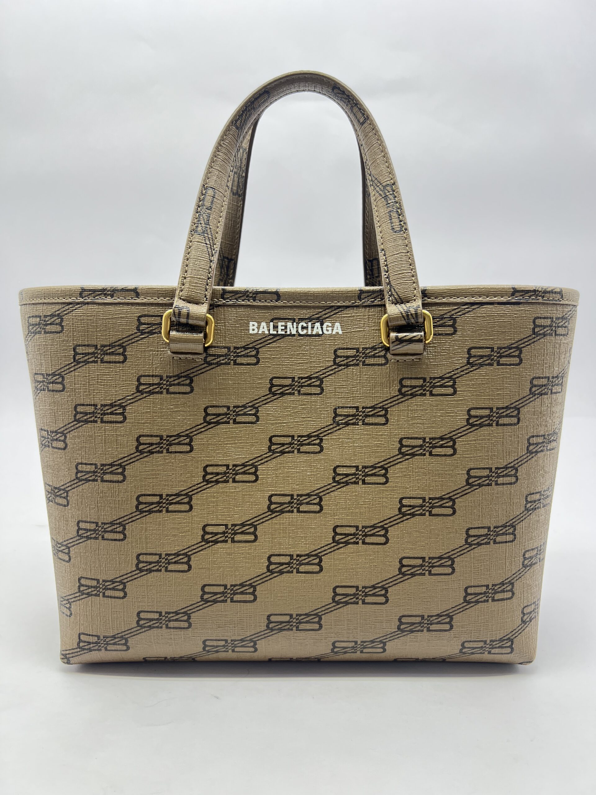 Shopper Tote Signature All‑Over Logo Brown