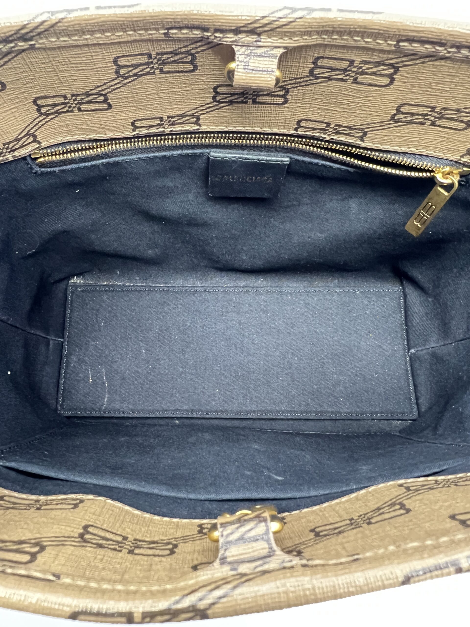 Shopper Tote Signature All‑Over Logo Brown