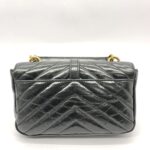 College Woc Black Crackled Leather