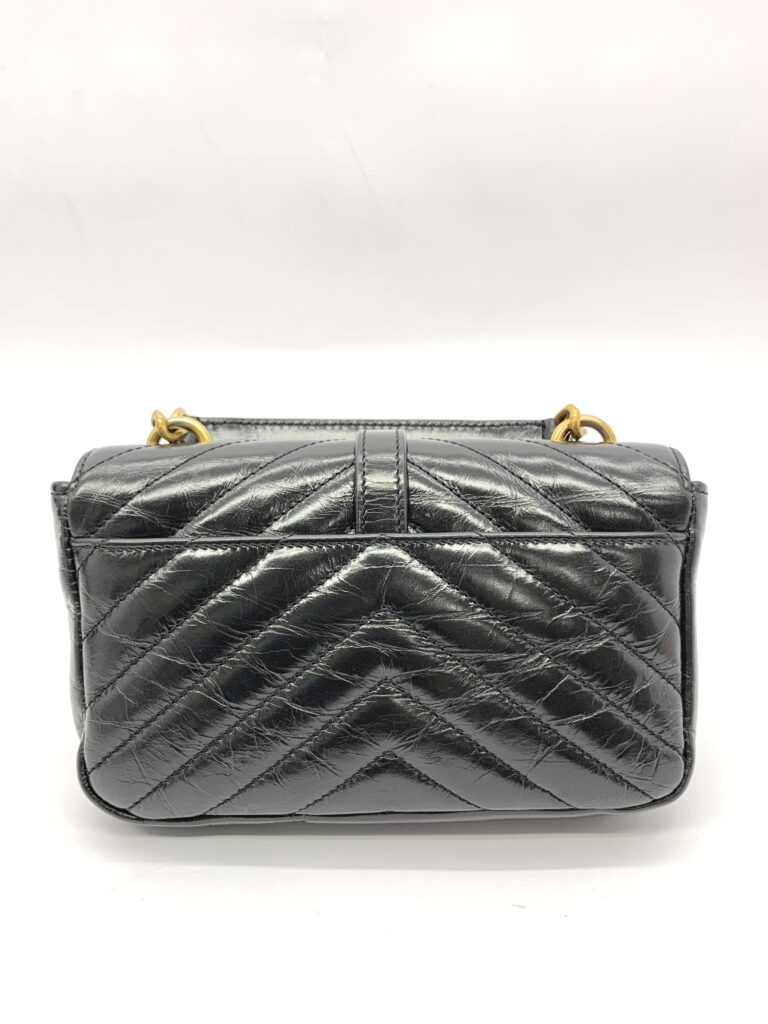 College Woc Black Crackled Leather